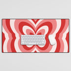 Retro 70s Butterfly in Red Desk Mat Gallery Image 1