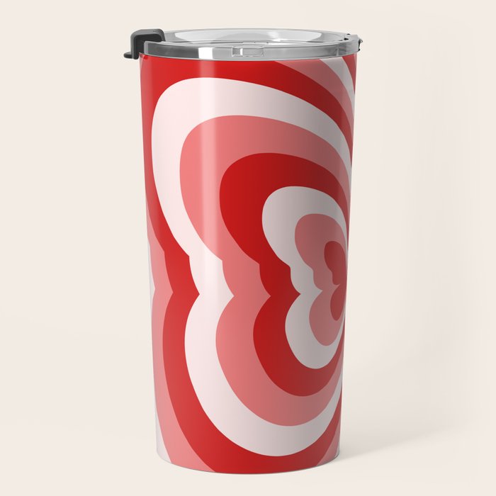 Retro 70s Butterfly in Red Travel Mug Gallery Image 3