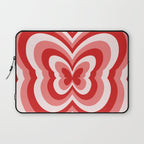 Retro 70s Butterfly in Red Laptop Sleeve Gallery Image 1