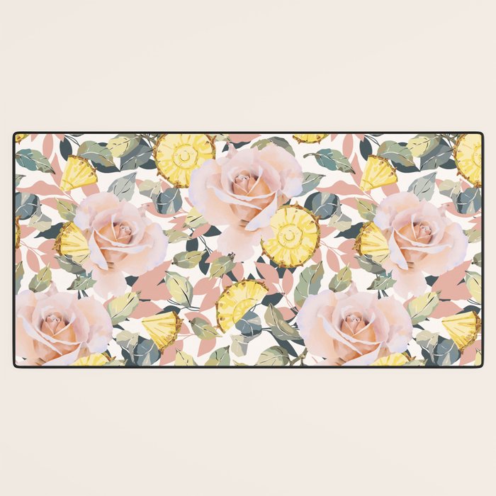 Pineapple wedges on rose bushes P Desk Mat Gallery Image 3
