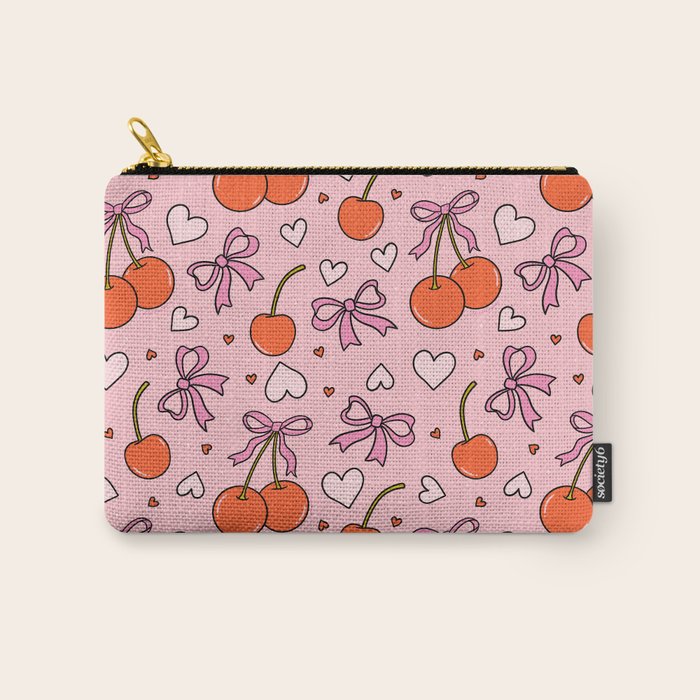 Valentine Cherry Print Carry All Pouch Gallery Image 1