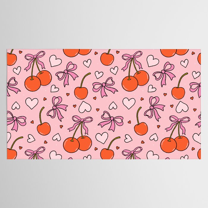 Valentine Cherry Print Tablecloth Gallery Image 2