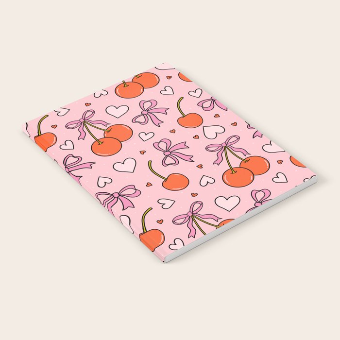 Valentine Cherry Print Notebook Gallery Image 1