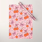 Valentine Cherry Print Wrapping Paper Gallery Image 1