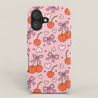 Valentine Cherry Print iPhone Case Gallery Image 1