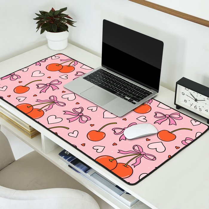 Valentine Cherry Print Desk Mat Gallery Image 2