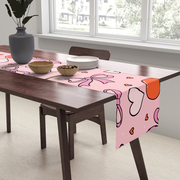 Valentine Cherry Print Table Runner Gallery Image 2