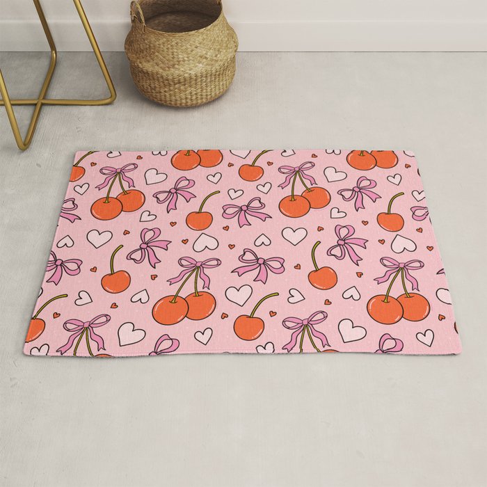 Valentine Cherry Print Rug Gallery Image 1