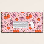 Valentine Cherry Print Desk Mat Gallery Image 1