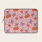 Valentine Cherry Print Laptop Sleeve Gallery Image 1
