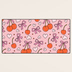 Valentine Cherry Print Desk Mat Gallery Image 3