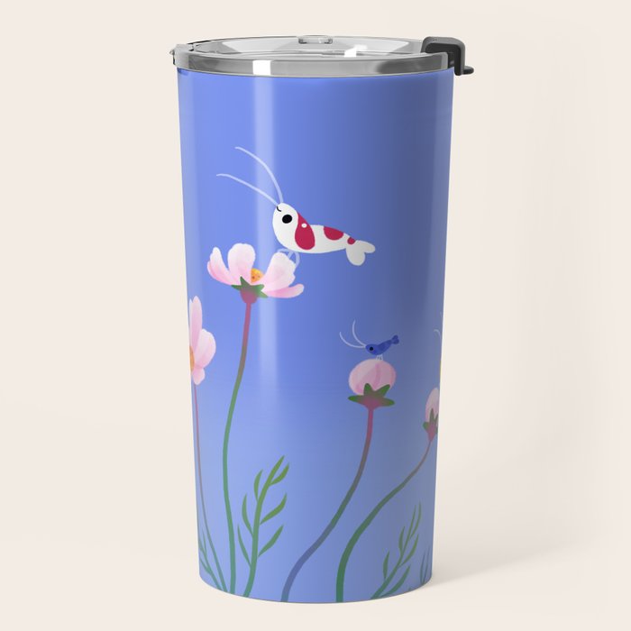 Cosmos and shrimp Travel Mug Gallery Image 2