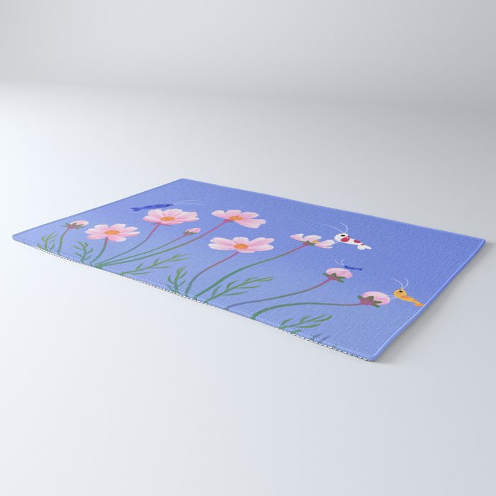 Cosmos and shrimp Rug Gallery Image 3