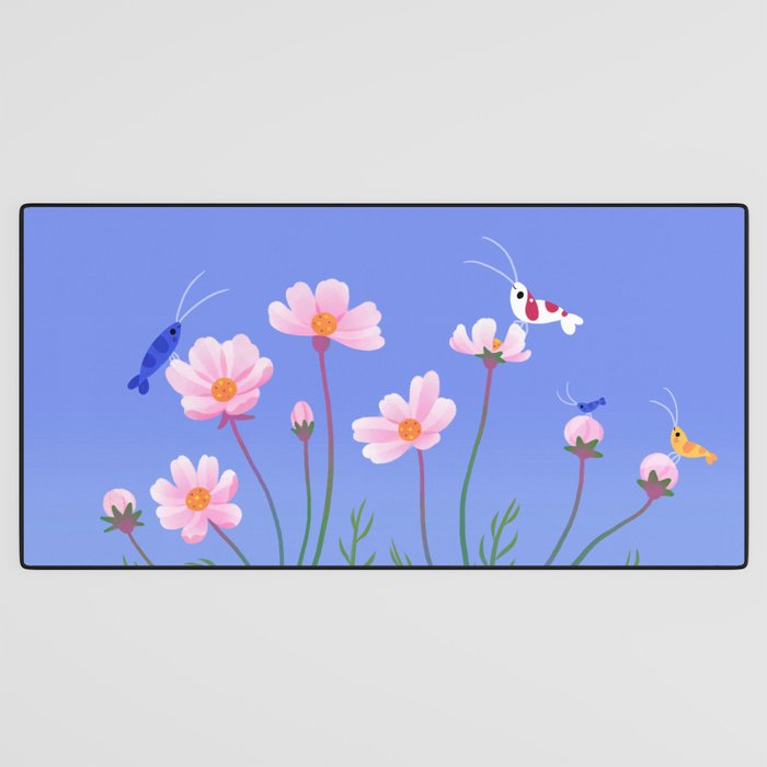 Cosmos and shrimp Desk Mat Gallery Image 3