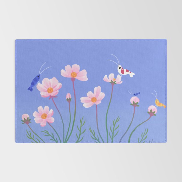 Cosmos and shrimp Rug Gallery Image 2