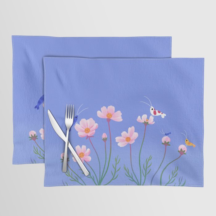 Cosmos and shrimp Placemat Gallery Image 1