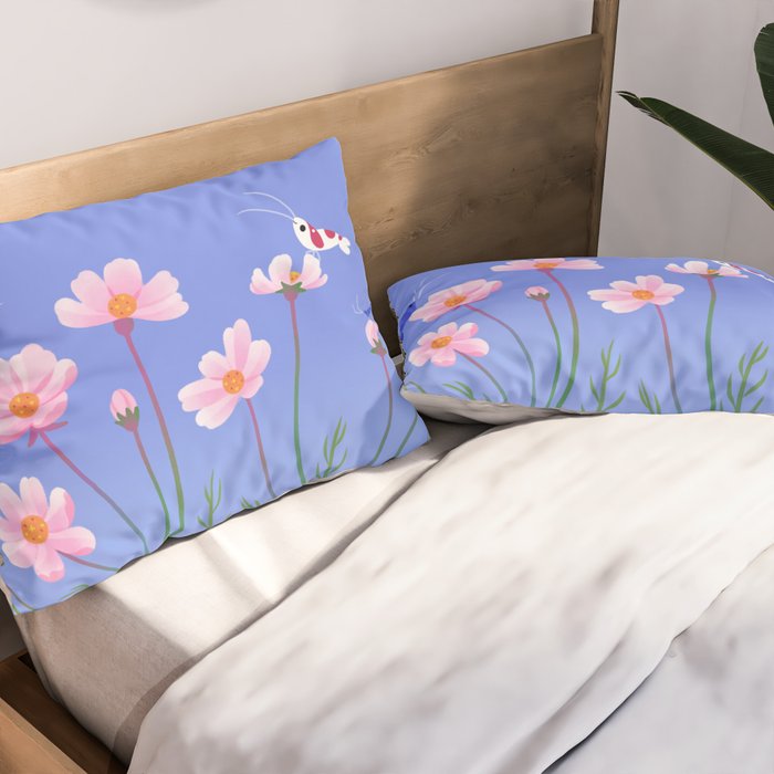 Cosmos and shrimp Pillow Sham Gallery Image 2