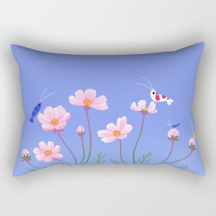 Cosmos and shrimp Rectangular Pillow Gallery Image 2