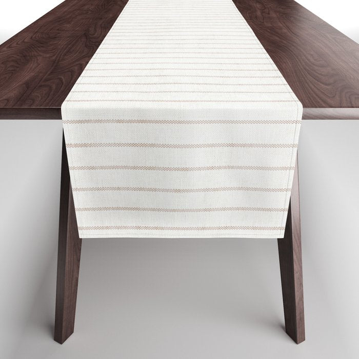  AEGEAN SIMPLE TICKING STRIPE JUTE Table Runner Gallery Image 1