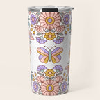 Butterfly Floral Garden  Travel Mug Gallery Image 1