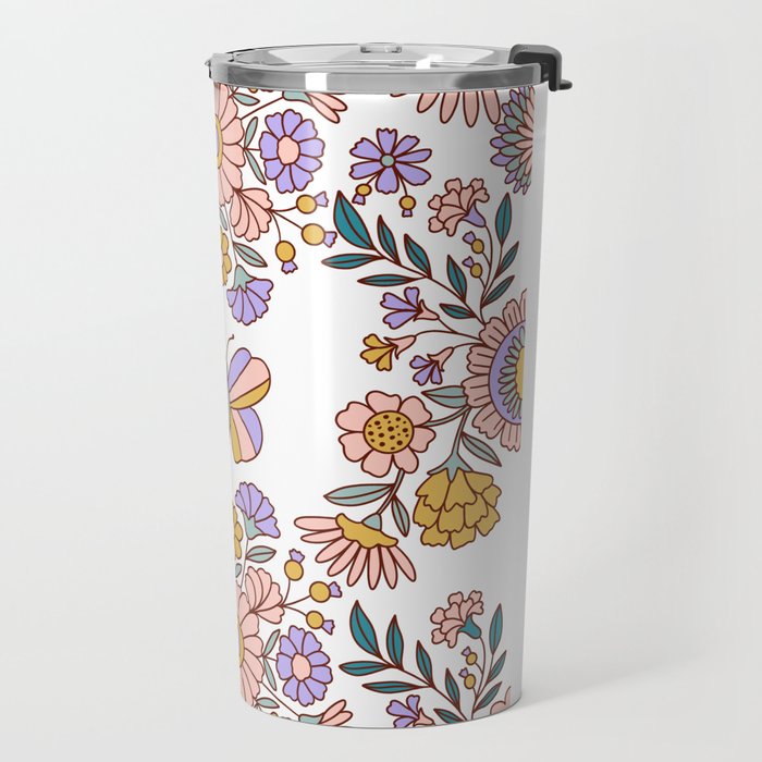 Butterfly Floral Garden  Travel Mug Gallery Image 2