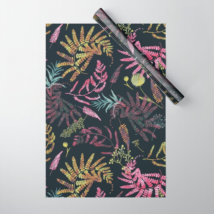 Vibrant meadow in the dark 77 Wrapping Paper Gallery Image 1