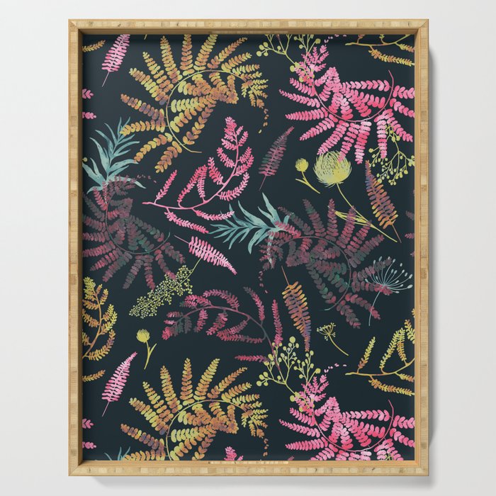 Vibrant meadow in the dark 77 Serving Tray Gallery Image 1