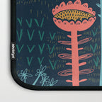 Block print scandinavian blue meadow Laptop Sleeve Gallery Image 3
