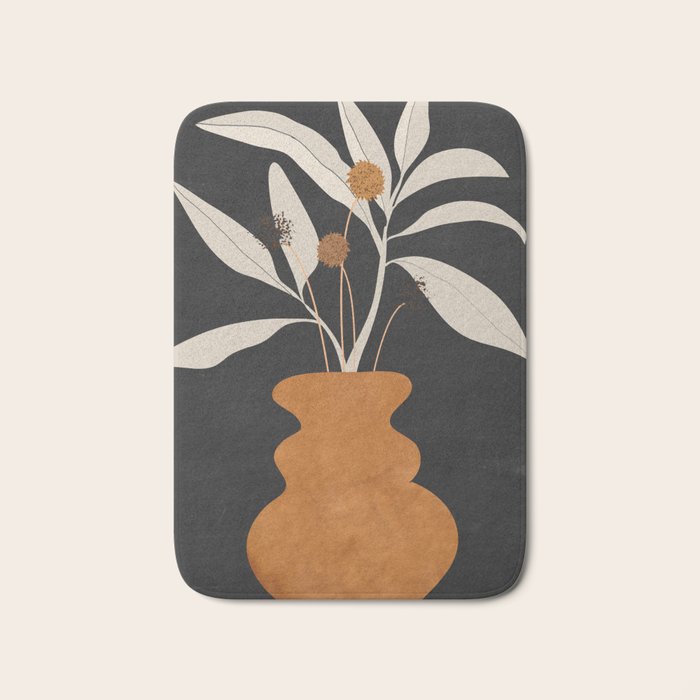 Minimal Abstract Art Vase Plant 11 Bath Mat Gallery Image 1
