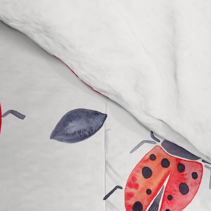 Lucky Ladybugs & Black Leaves Comforter Gallery Image 4