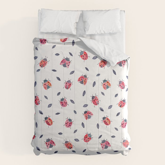 Lucky Ladybugs & Black Leaves Comforter Gallery Image 6
