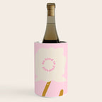 Modern abstract flower and vase. Be kind to yourself quote Wine Chiller Gallery Image 1