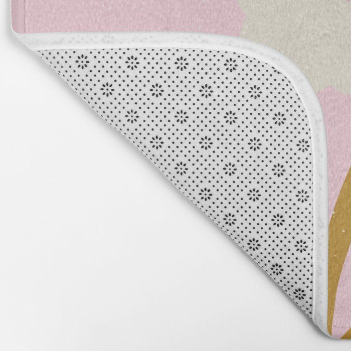 Modern abstract flower and vase. Be kind to yourself quote Bath Mat Gallery Image 2