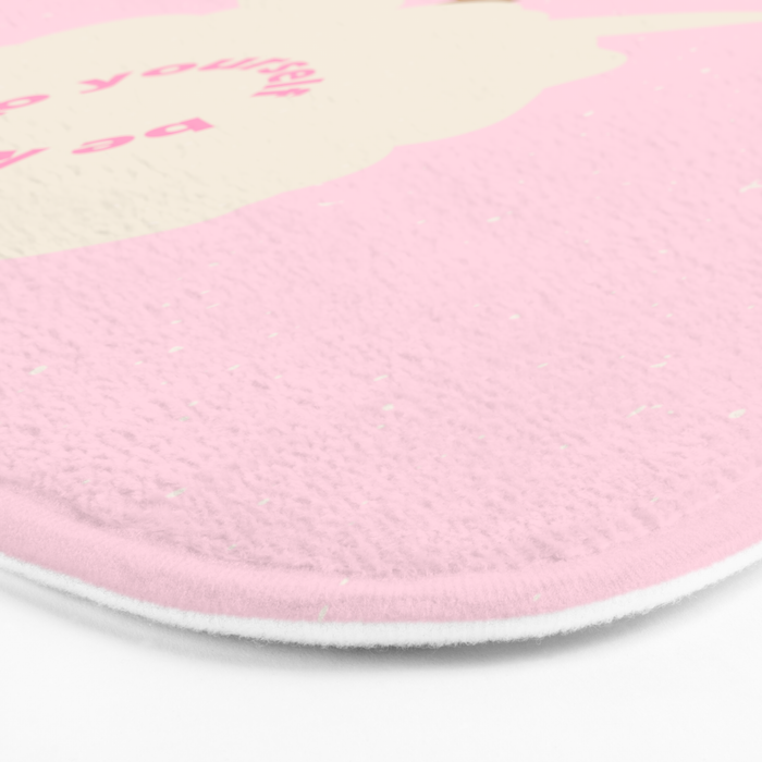Modern abstract flower and vase. Be kind to yourself quote Bath Mat Gallery Image 3