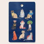 Cat Queens (Blue) Cutting Board Gallery Image 1