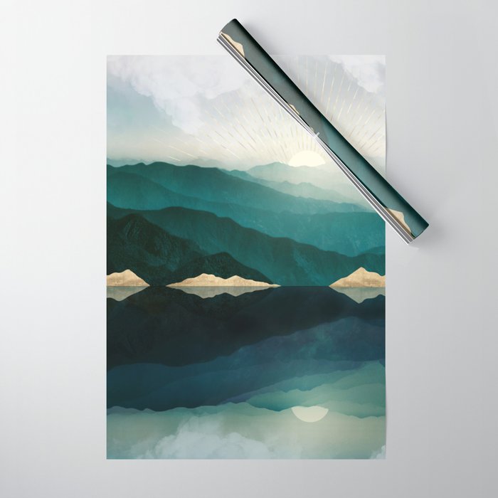 Waters Edge Reflection Wrapping Paper Gallery Image 1