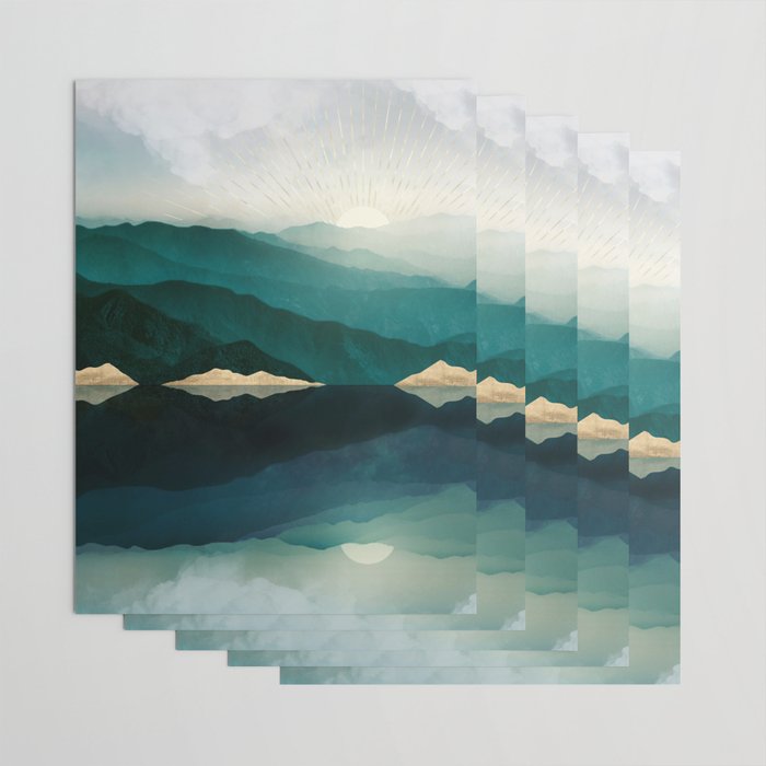 Waters Edge Reflection Wrapping Paper Gallery Image 3