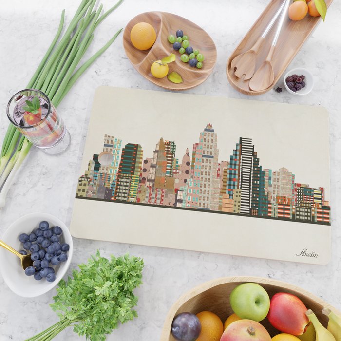 austin skyline Cutting Board Gallery Image 2