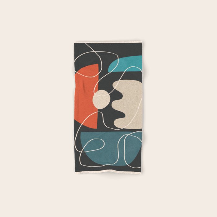Minimal Colorful Abstract Shapes 8 Bath Towel Gallery Image 1