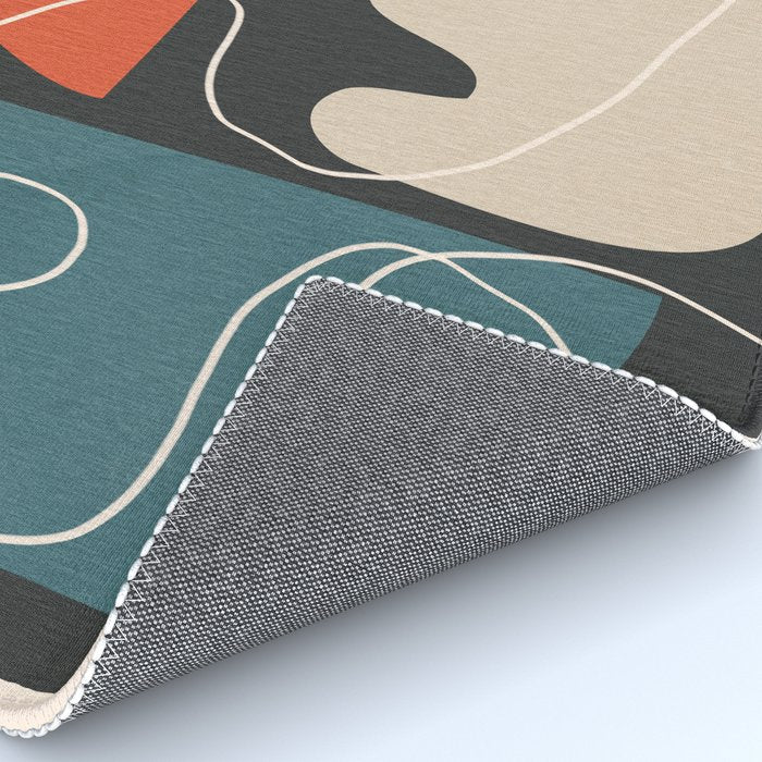 Minimal Colorful Abstract Shapes 8 Rug Gallery Image 4