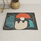 Minimal Colorful Abstract Shapes 8 Rug Gallery Image 1
