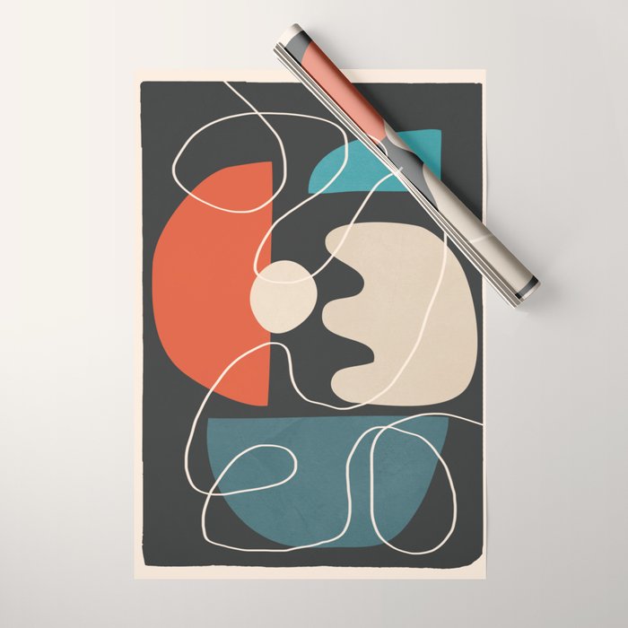 Minimal Colorful Abstract Shapes 8 Wrapping Paper Gallery Image 1