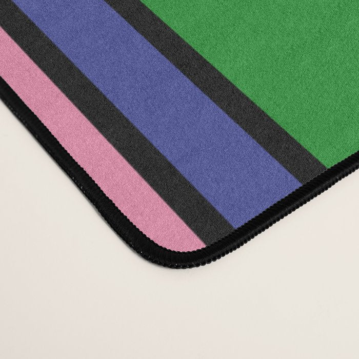 Colorful Retro Geometric Mod Portes Pattern Orange Pink Green Blue Desk Mat Gallery Image 4