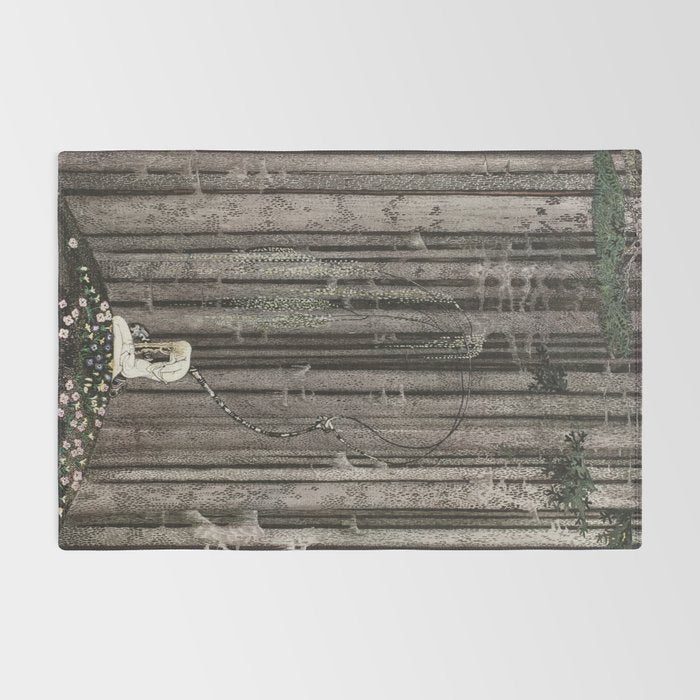 kay nielsen And then she lay on a little green patch in the midst of the gloomy thick wood Rug Gallery Image 2