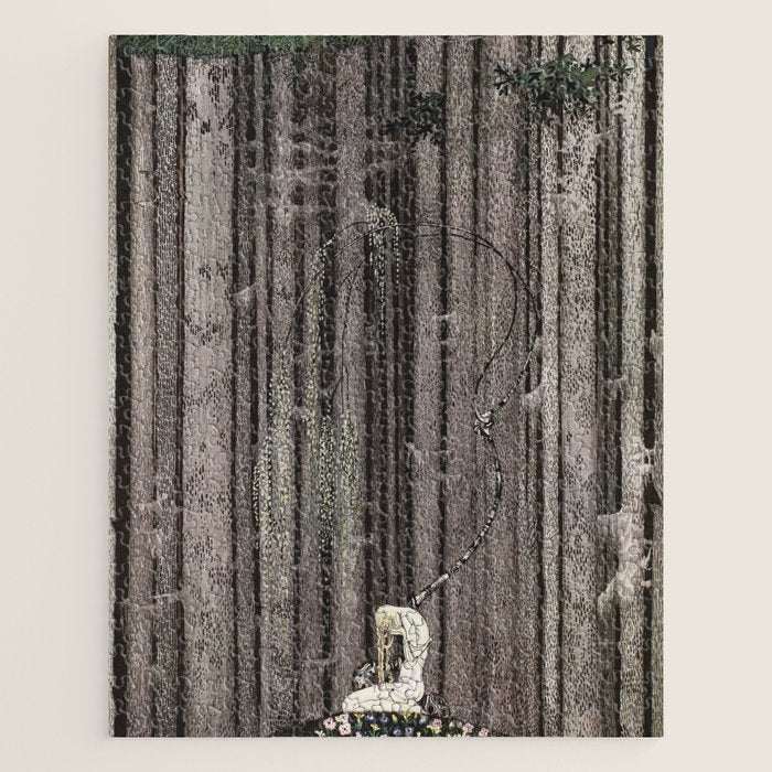 kay nielsen And then she lay on a little green patch in the midst of the gloomy thick wood Jigsaw Puzzle Gallery Image 1