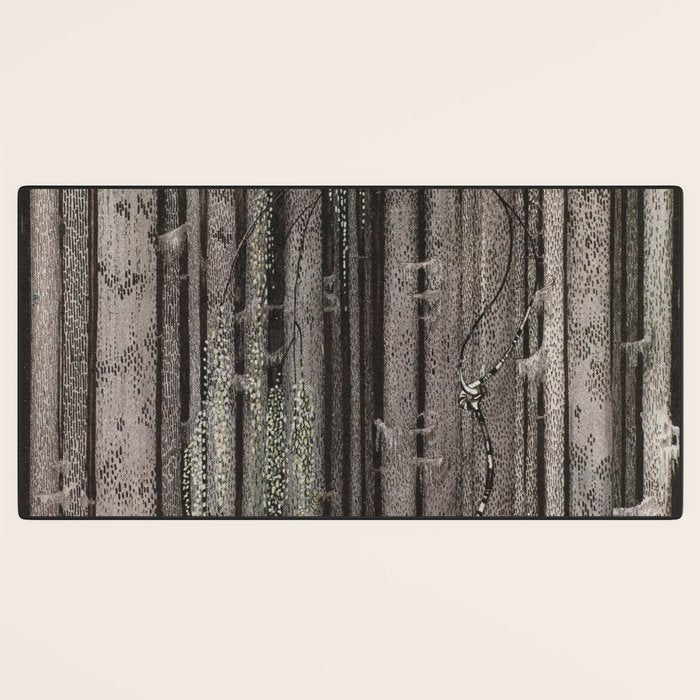 kay nielsen And then she lay on a little green patch in the midst of the gloomy thick wood Desk Mat Gallery Image 3