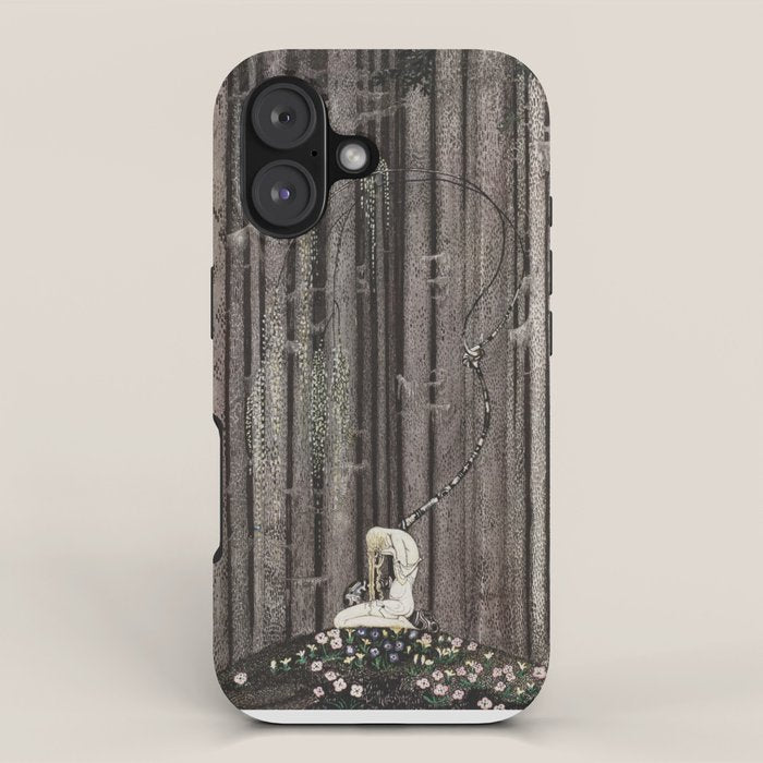 kay nielsen And then she lay on a little green patch in the midst of the gloomy thick wood iPhone Case Gallery Image 1