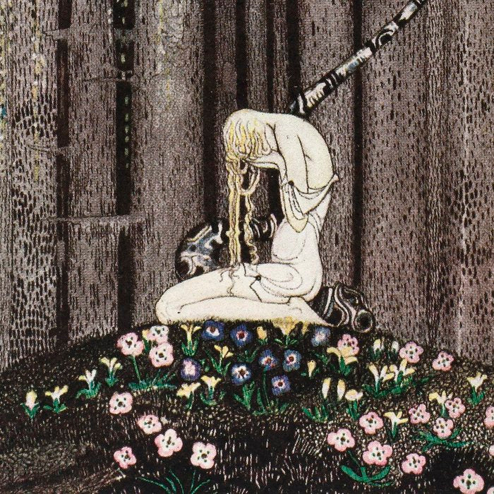 kay nielsen And then she lay on a little green patch in the midst of the gloomy thick wood Coffee Mug Gallery Image 2