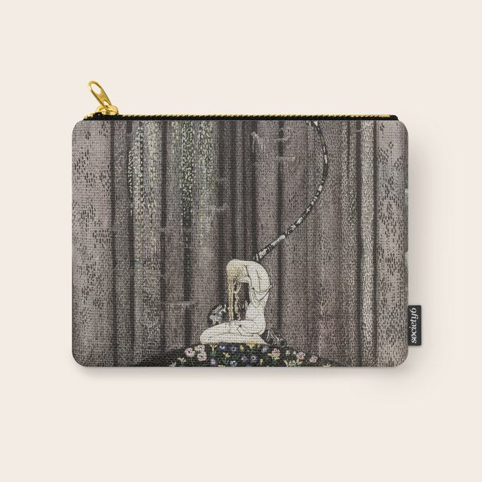 kay nielsen And then she lay on a little green patch in the midst of the gloomy thick wood Carry All Pouch Gallery Image 1