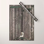 kay nielsen And then she lay on a little green patch in the midst of the gloomy thick wood Wrapping Paper Gallery Image 1